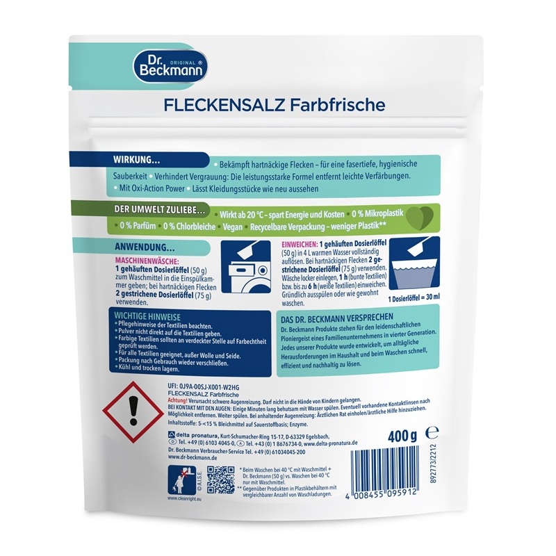 DR. BECKMANN FLECKENSALZ FARBFRISCHE 400G