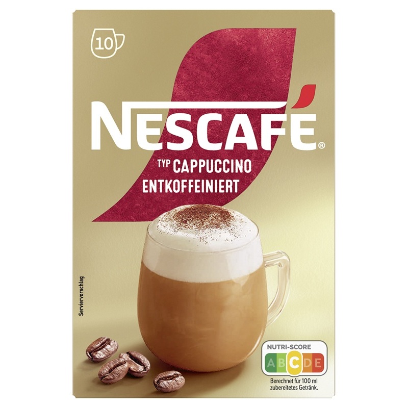 NESCAFÉ TYP CAPPUCCINO - ENTKOFFEINIERT 10 X 12.5G PACKUNG