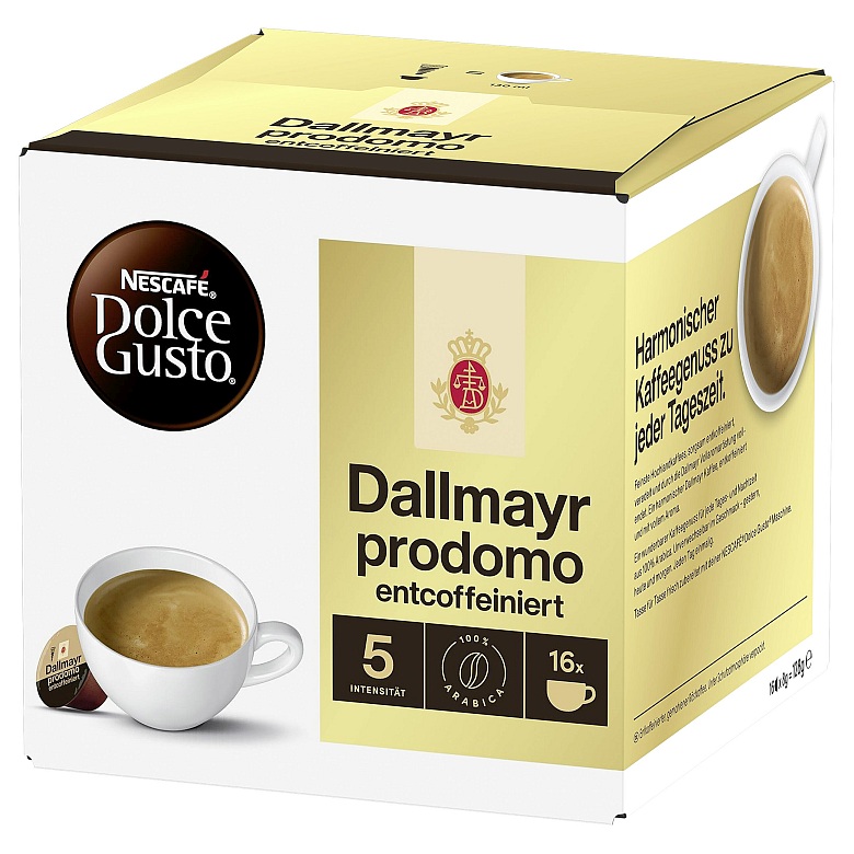 NESCAFÉ DOLCE GUSTO DALLMAYR PRODOMO ENTCOFFEINIERT 16 KAPSELN