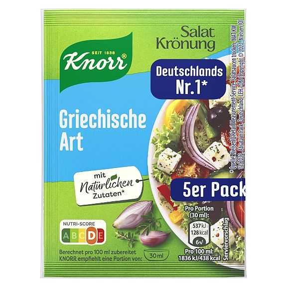 KNORR SALATKROENUNG GRIECHISCHE ART 5ER PACK