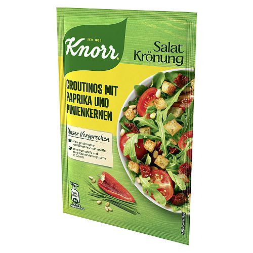 KNORR SALATKROENUNG CROUTINOS MIT PAPRIKA UND PINIENKERNE 25G